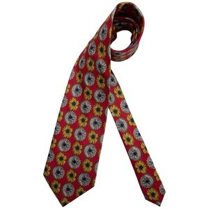 ESCADA Red Floral Silk LUXURY Tie ITALY